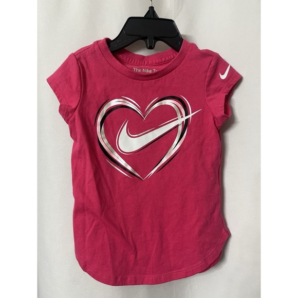 Nike Other - Kids Nike T-shirt With Logo Girls Pink Heart 2T G40
